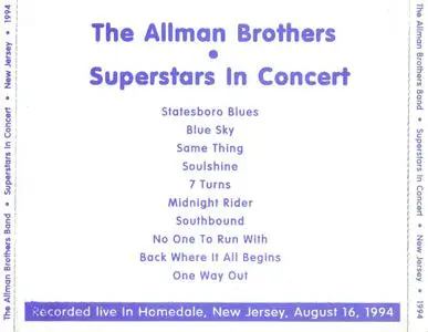 The Allman Brothers Band - Westwood One Radio Networks, Superstars In Concert (1994) {2CD Set, Westwood One ‎Show #94-51}