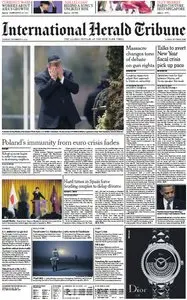 International Herald Tribune from Tuesday, 18. December 2012