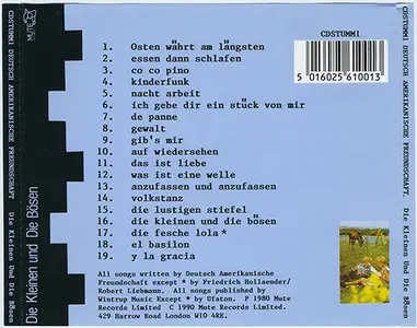 D.A.F. - Die Kleinen Und Die Bösen (1980, reissue 1990, Mute # CDSTUMM1)