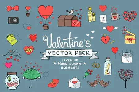 CreativeMarket - Valentine's Vector Pack