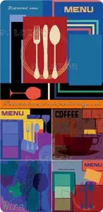 Restaurant menu card creative design set 9