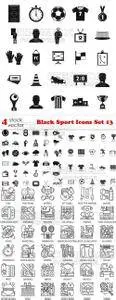 Vectors - Black Sport Icons Set 13