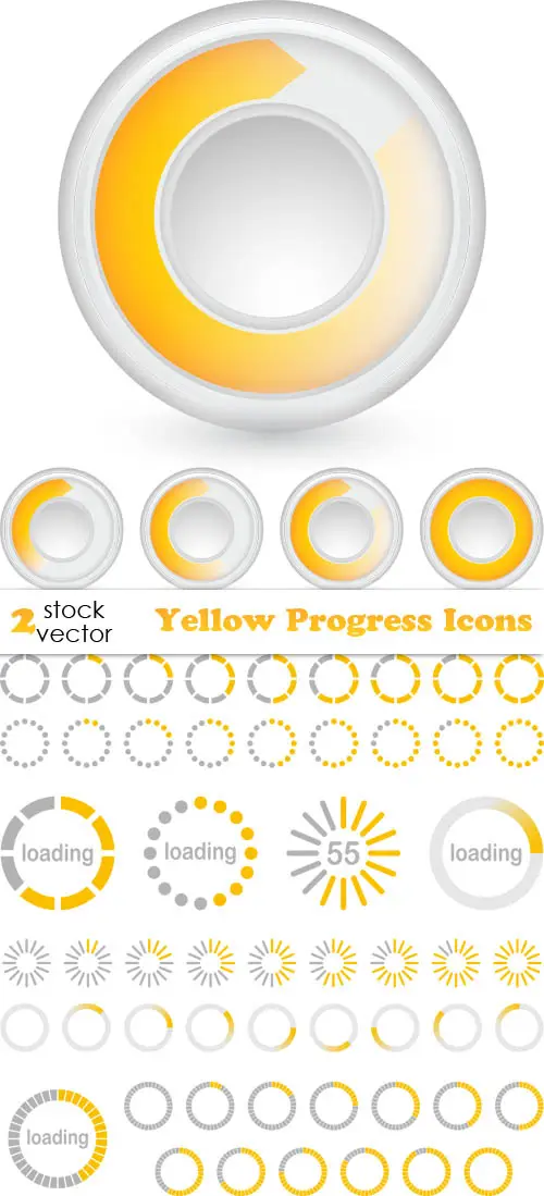 Vectors - Yellow Progress Icons / AvaxHome