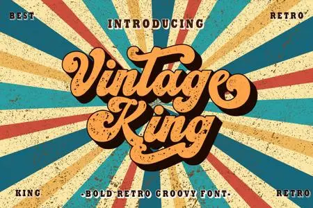 Vintage King - Bold Retro Font (Envato Elements)