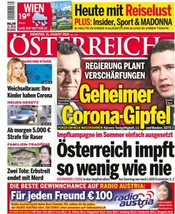 OESTERREICH - 31 August 2021