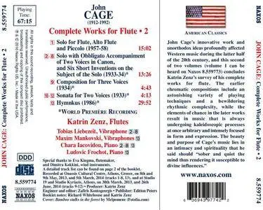 Katrin Zenz - John Cage: Complete Works for Flute - 2 (2016)