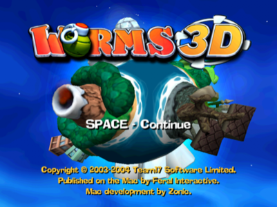 Worms 3D - [mac osX Game, intel&ppc]