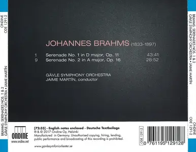 Jaime Martin, Gävle Symphony Orchestra - Johannes Brahms: Serenades 1 & 2 (2017)