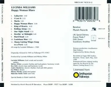 Lucinda Williams - Happy Woman Blues (1980)