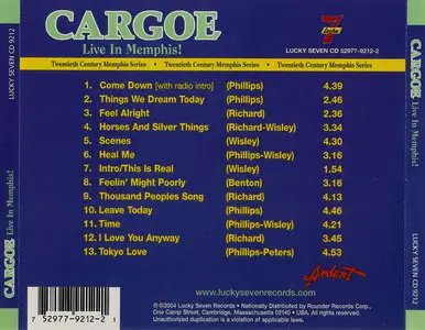 Cargoe - Live In Memphis! (1972) [Reissue 2004]