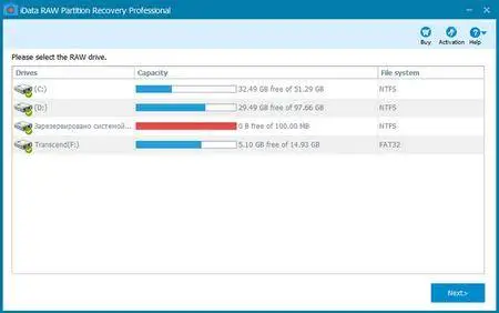 iData RAW Partition Recovery 1.0.0.8 Home / Professional / Technician / Enterprise