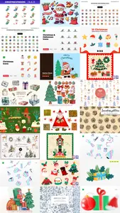 24 Christmas and Happy New Year Design Elements Bundle