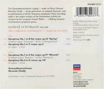 Riccardo Chailly, Gewandhausorchester - Robert Schumann: The Complete Symphonies, Mahler Edition (2008)