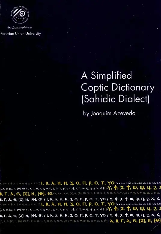A Simplified Coptic Dictionary (Sahidic Dialect)