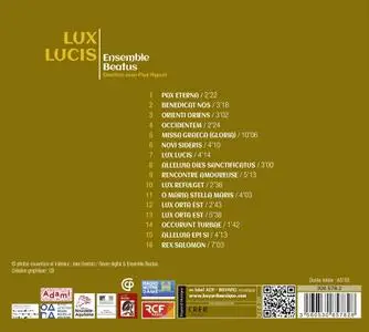 Jean-Paul Rigaud, Ensemble Beatus - Lux Lucis (2019)