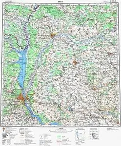 Топографическая карта Киев и окрестности (М1:500000)