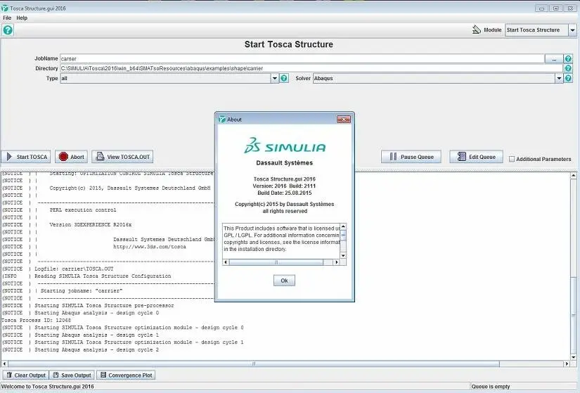 DS SIMULIA TOSCA 2016.2111