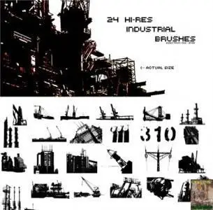 24 Hi-Res Industrial Brushes