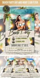 GraphicRiver Beach Party - Day and Night Club Flyer