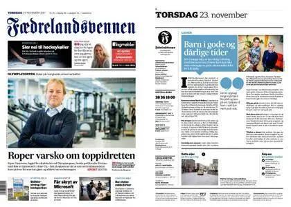 Fædrelandsvennen – 23. november 2017