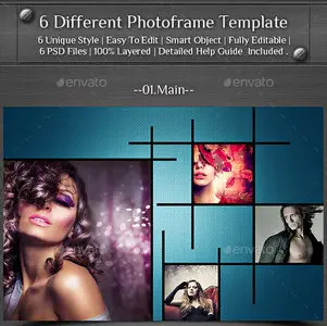 GraphicRiver - 6 Different Photo Frame Template