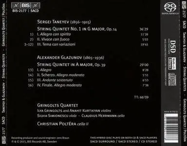 The Gringolts Quartet, Christian Poltéra - Taneyev, Glazunov: String Quintets (2016)