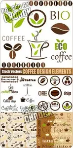 Coffee design elements - Stock Vector