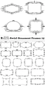 Vectors - Swirl Ornament Frames 15