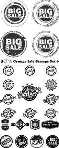 Vectors - Grunge Sale Stamps Set 6