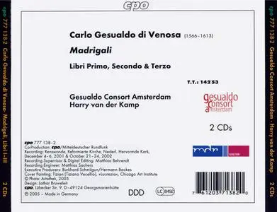 Harry van der Kamp, Gesualdo Consort Amsterdam - Carlo Gesualdo: Madrigali Libri I - III (2005)