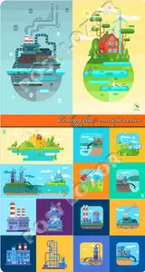 Ecology flat concept vector