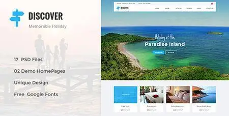 ThemeForest - DISCOVER v1.0 - Beach, Forest, Countryside Hotel & Resort PSD Template - 15175500