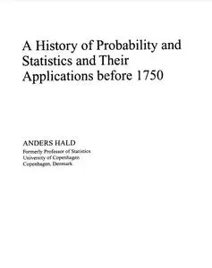 History of Probability and Statistics and Their Applications before 1750