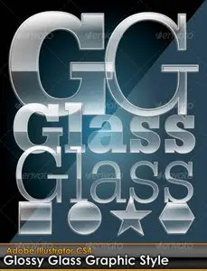 GraphicRiver Glossy Glass Illustrator Graphic Style