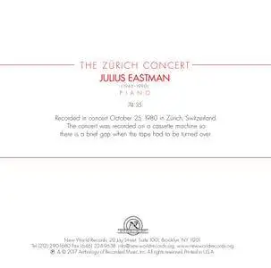 Julius Eastman - The Zurich Concert (1980/2017)