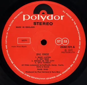 Rare Bird - Epic Forest (Polydor 1972) 24-bit/96kHz Vinyl Rip