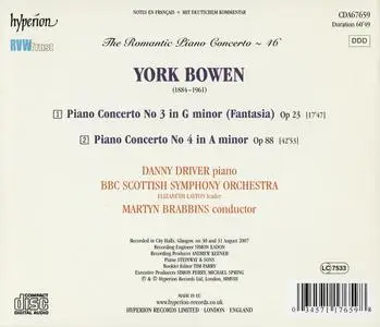 Danny Driver, Martyn Brabbins - The Romantic Piano Concerto Vol. 46: York Bowen: Piano Concertos (2008)