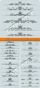 Royal crown patterns vector