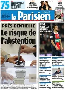 Le Parisien + Cahier Paris du Lundi 2 Avril 2012