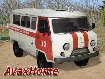 3D Cars Models - UAZ 452 - Ambulance of USSR