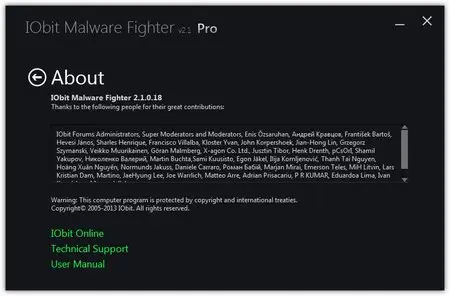 IObit Malware Fighter Pro 2.1.0.18