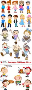 Vectors - Cartoon Children Mix 2