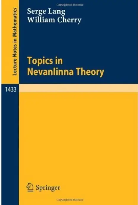 Topics in Nevanlinna Theory