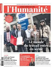 L'Humanite du Mercredi 24 Avril 2019