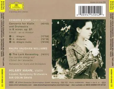 Hilary Hahn, London SO, Sir Colin Davis - Elgar: Violin Concerto; Vaughan Williams: The Lark Ascending (2004)