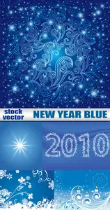 New year blue vector