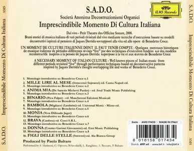 S.A.D.O. - Imprescindibile Momento Di Cultura Italiana (2009)