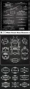 Vectors - White Ornate Menu Elements 2