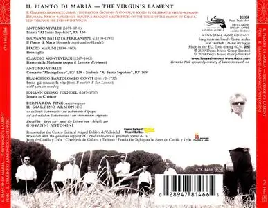 Bernarda Fink, Giovanni Antonini, Il Giardino Armonico - Il Pianto di Maria: The Virgin's Lament (2009)