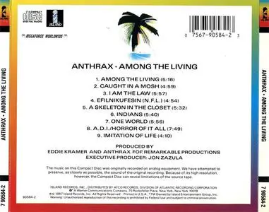 Anthrax - Among The Living (1987) {Megaforce/Island 90584-2} **[RE-UP]**